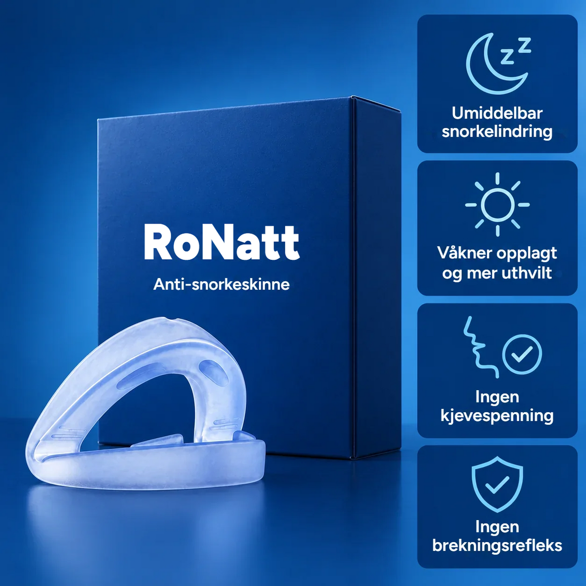 RoNatt snorkeskinne – fordeler